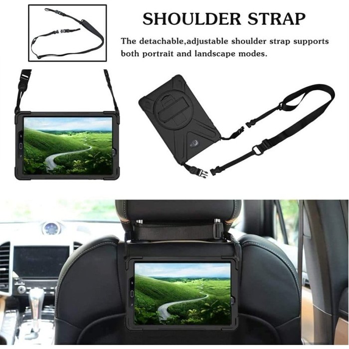 SAMSUNG GALAXY TAB A 2016 A6 10 INCH SM P585Y STRAP ARMOR CASE CASING