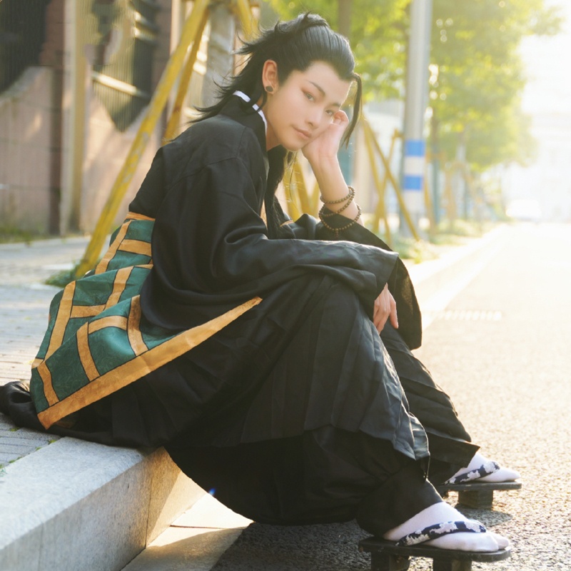 Geto Suguru Cosplay Costume Kimono Black Japanese Uniform Halloween Christmas Party Clothes Jujutsu