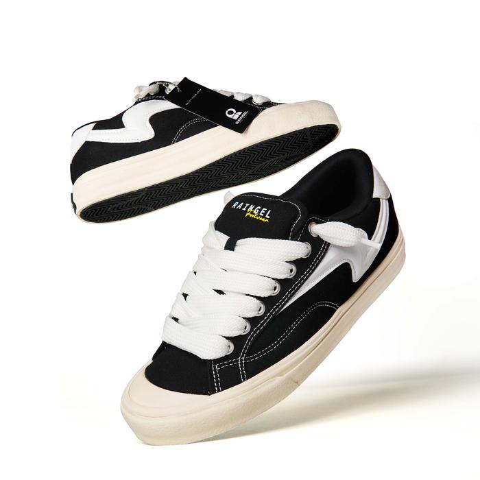 Raingel Sepatu Lokal-Bigmax - Black White