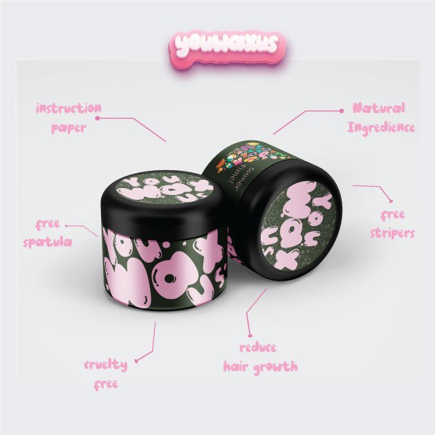 ORIGINAL sepaket YOU WAX US 450 GRAM SUGAR MURAH BUNDLE STRIPERS DAN SPATULA WAXING PENCABUT BULU