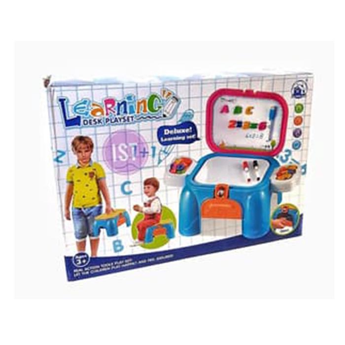 

MELAYANI FAKTUR PAJAK! MAINAN ANAK Learning Desk Playset No.DK666-7 Easel Papan Tulis