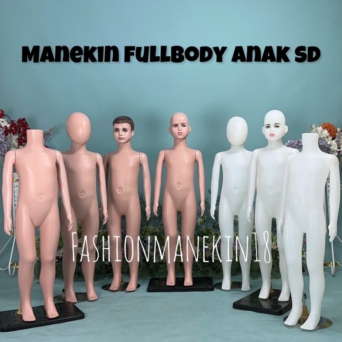 BISA GRAB MANEKIN FULLBODY ANAK SD 3 MODEL KEPALA MANEKIN-PATUNG BAJU ANAK KECIL