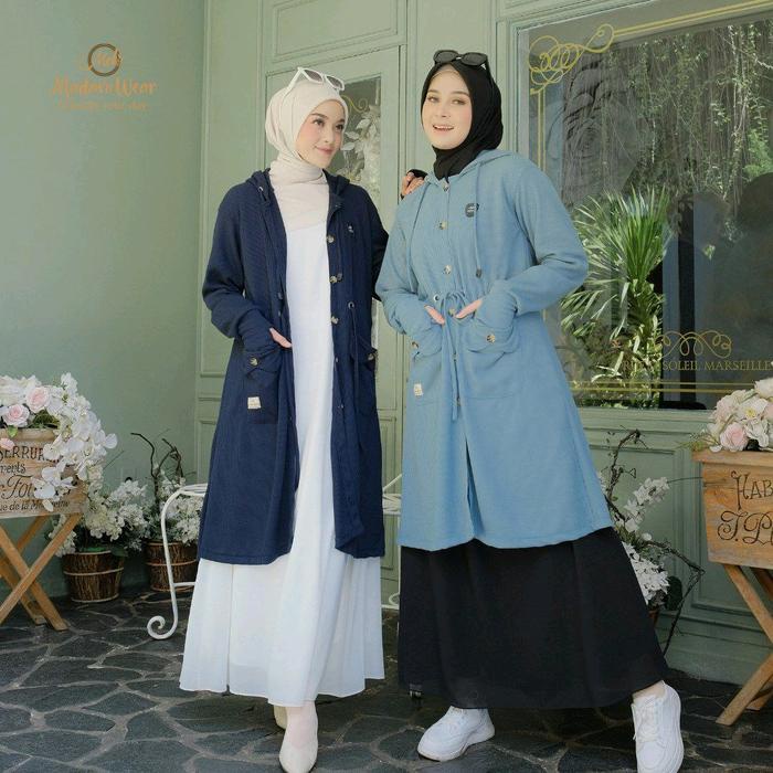 Jacket Shafiyah Waffle Uniqlo By Alietha Polos Jaket Wanita Dewasa Outer Parka Terbaru