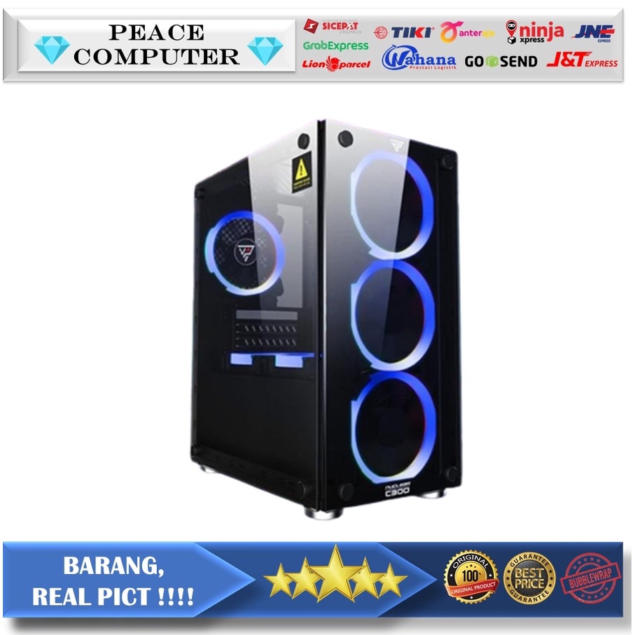Varro Prime Casing Gaming Nuclear C300 (FREE 3 RGB FAN) -JuaraNyaProduct