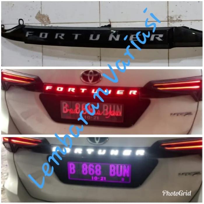 Trunklid All New Fortuner Vrz Hitam With Lamp