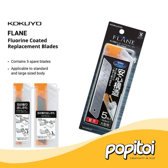 

KOKUYO Fluorine Coated Blade Isi Ulang Pisau Flane Cutter Refill