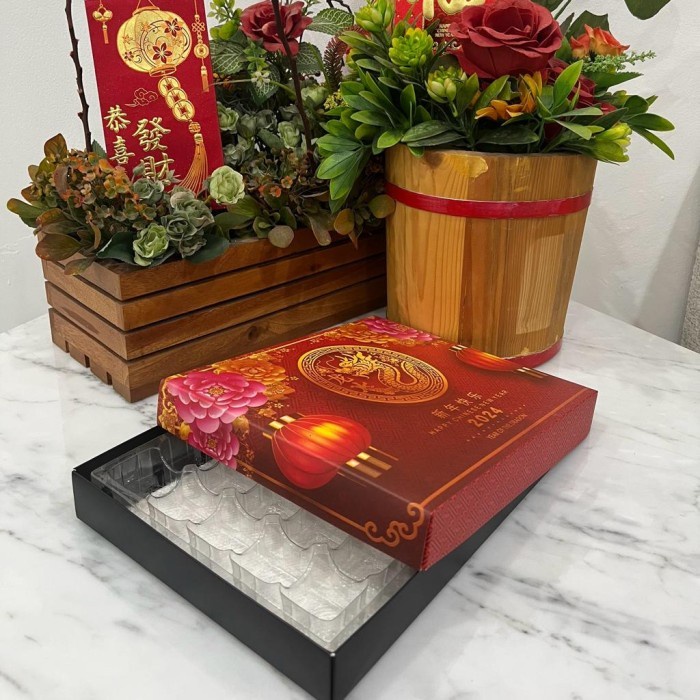 (Expert) KotakDusBox Kue Nastar Kue Kering Imlek Edition Sekat 20&30
