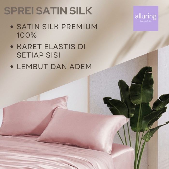 New Sprei Satin Silk Premium Original Satin Silk - Sprei Saja Readyy