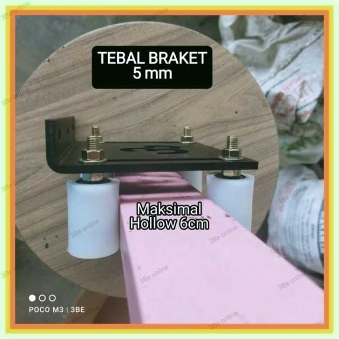 Bracket roller pagar dudukan roda atas pagar rumah pintu pagar dorong
