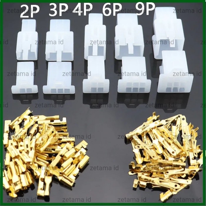 Soket Motor Kecil Konektor Skun Motor + Skun Male Female 2,8mm