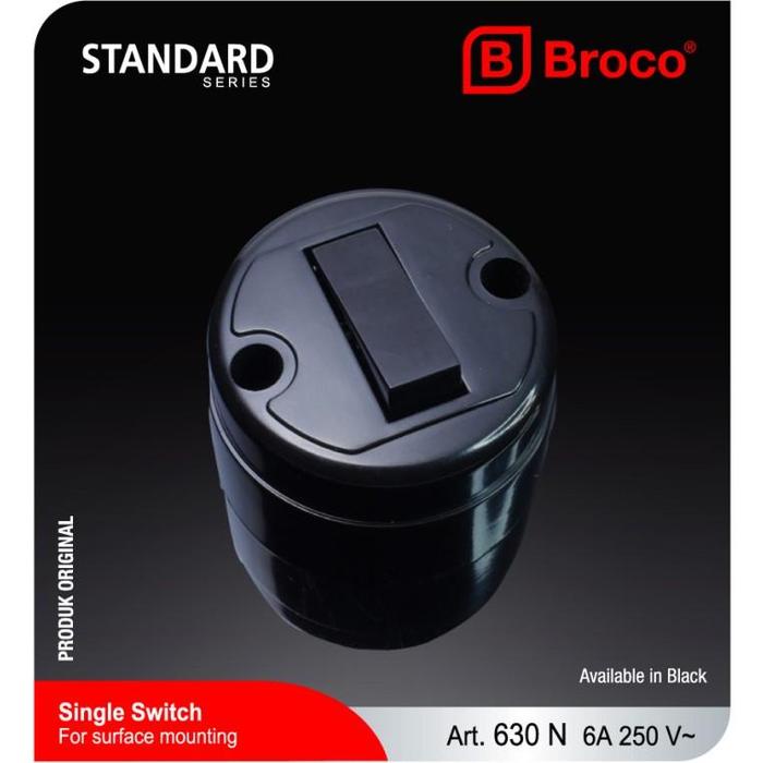 JTTOP" SAKLAR SINGLE BROCO HITAM OUTBOW DITEMPEL SAKLAR ENGKEL BROCO OB 630N