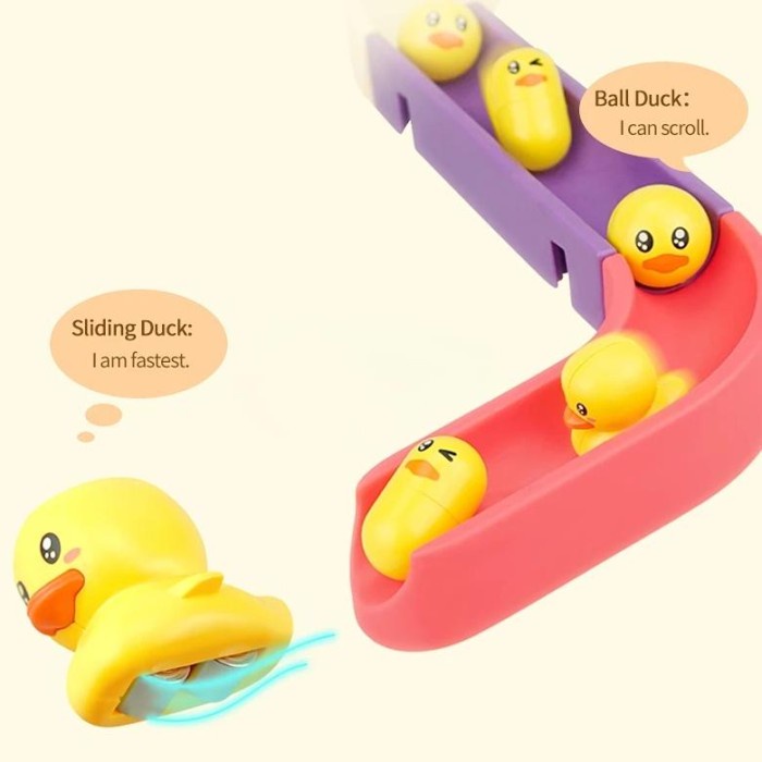 Baby Bathroom Duck DIY Track Bathtub Kids Play Water Games Tool B