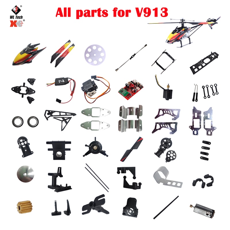 TERMURAH Wltoys V913 RC Helicopter Parts Brushless Motor Blade