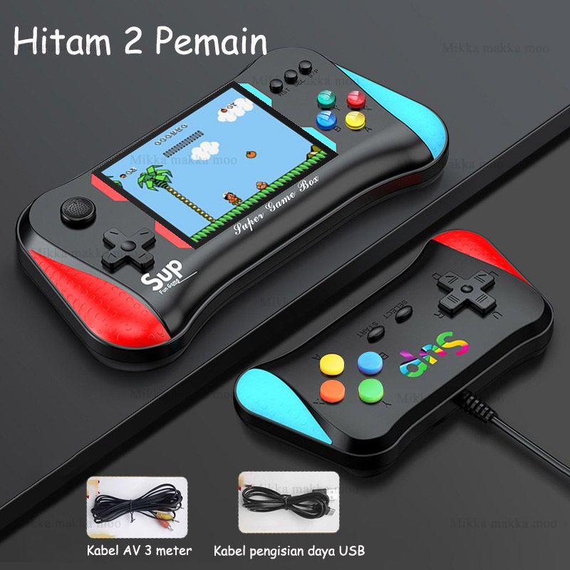 500 in 1 GameBoy Portable Dual Konsol Stick Konsol Game Genggam X7M Konsol Game Retro Merah Konsol