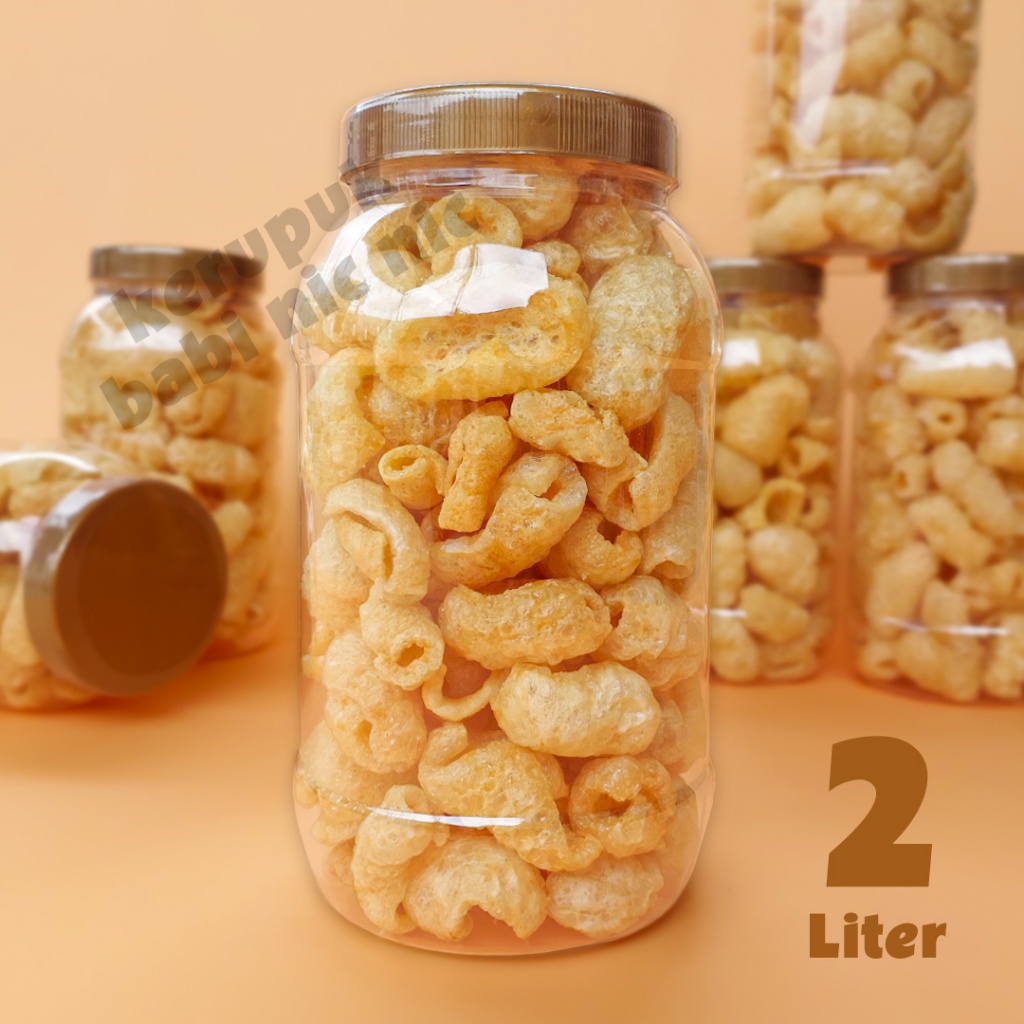 

A Kerupuk Kulit Babi Nic Nic 2 Liter Snack Cemilan Rambak Krupuk Kerubi