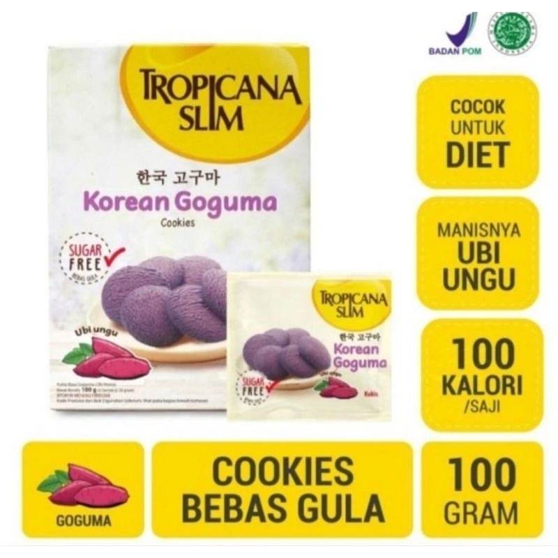 

A Tropicana Slim Cookies Sehat Sugar Free Isi 5 Sachet Tropicana Slim