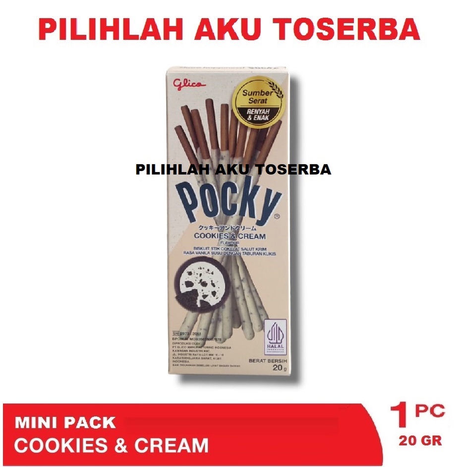 

A Glico Pocky Mini Pack Cookies & Cream - ( Harga Per 10 Box )