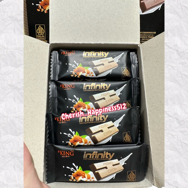 

A 1 Kotak Isi 4 Pack DKing Bonibol Bisco, Cashew, Hazelnut, Kurma, Peanut & Infinity