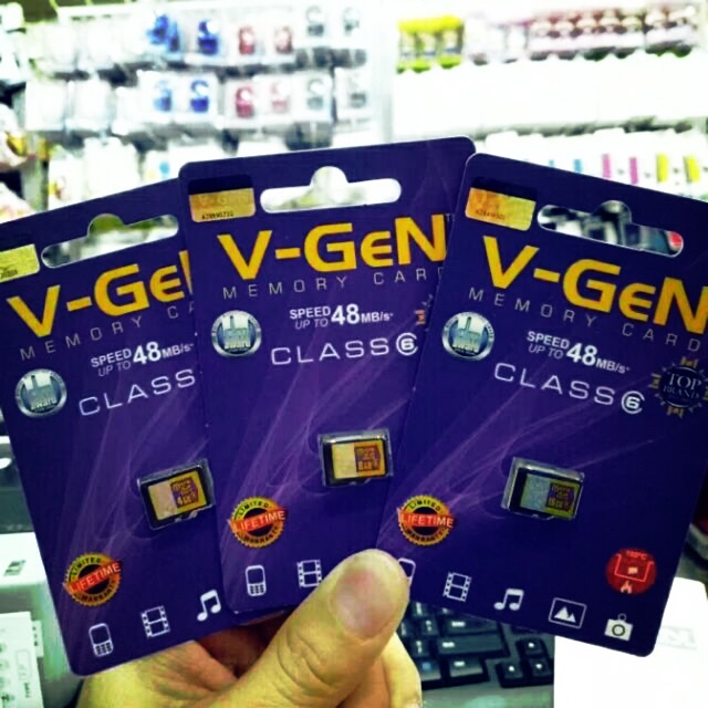 TerLengkapDong- VGen MicroSD Card Class 6 4GB 8GB 16GB 32GB Memory Card Hp V-gen Kartu Memori Hp V