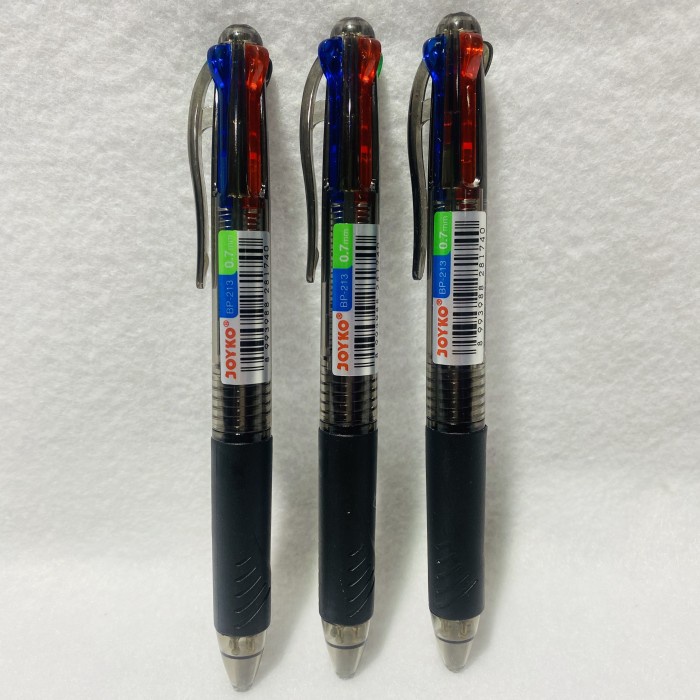 

Pena Pulpen Joyko Quaco Bp-213 0.7 Mm ( 4 Warna ) / 1 Box Isi 12 Pcs