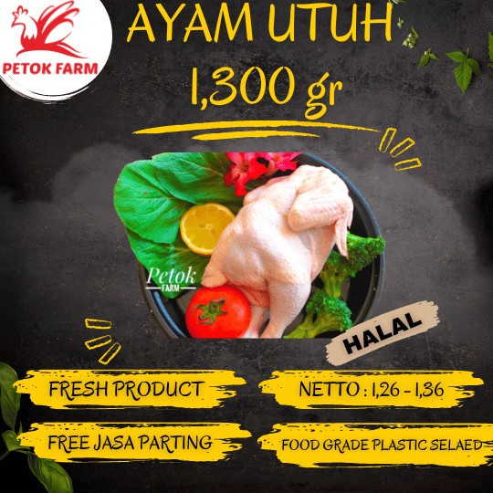 

(TopSeller) Ayam Karkas / Ayam Potong / Ayam Broiler Ukuran 1.300 gr