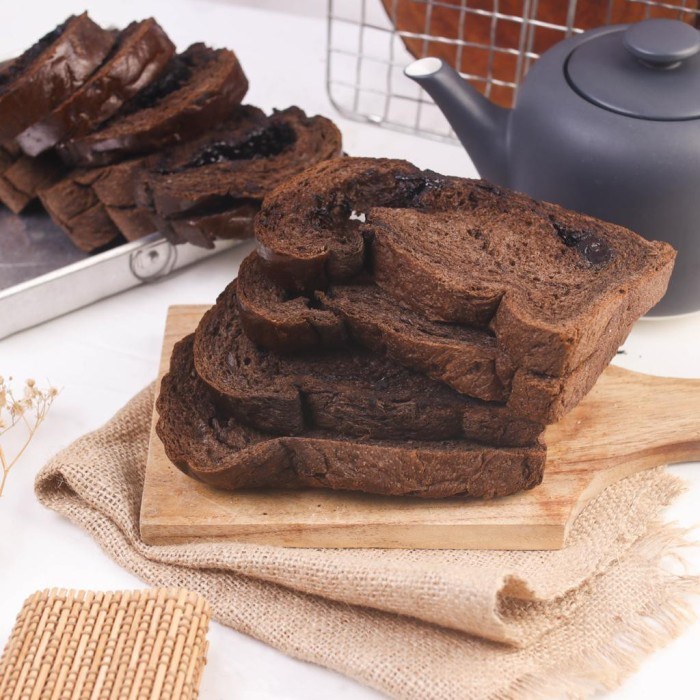 

(TopSeller) Dark Chocolate Loaf Tawar Isi Roti Tawar Roti Manis