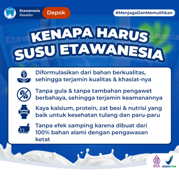 

(TopSeller) ETAWANESIA ETAWA BIRU Susu Kambing Etawa 5 X Lebih Efektif Dari Yang Sejenis + Ekstrak