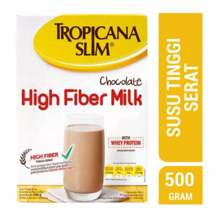 

(TopSeller) Tropicana Slim All Variant Skim Milk Low Fat dan High Fiber Milk Chocolate 500gr