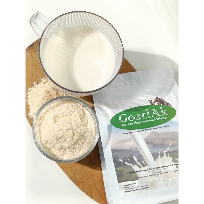 

(TopSeller) Basmala Farm - Goatlak Susu Kambing Etawa Ternak Organik Bubuk 200 Gram Murni BPOM Halal