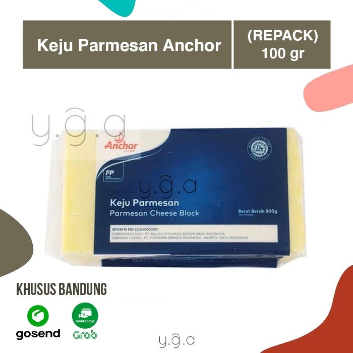 

(TopSeller) ANCHOR Keju Parmesan (REPACK) 100gr / Parmesan Cheese