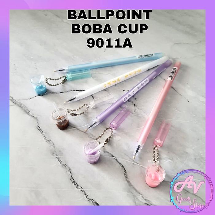 

Ballpoint / 12Pcs Pulpen Gel Fancy Boba / 1Lusin Ballpoint Boba 9011A