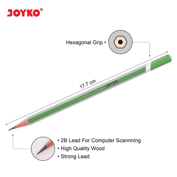 

Nokida Pensil 2B Joyko P-96/12 Pcs / Alat Tulis Ujian Komputer / Pencil Gambar Menulis 1 Pack