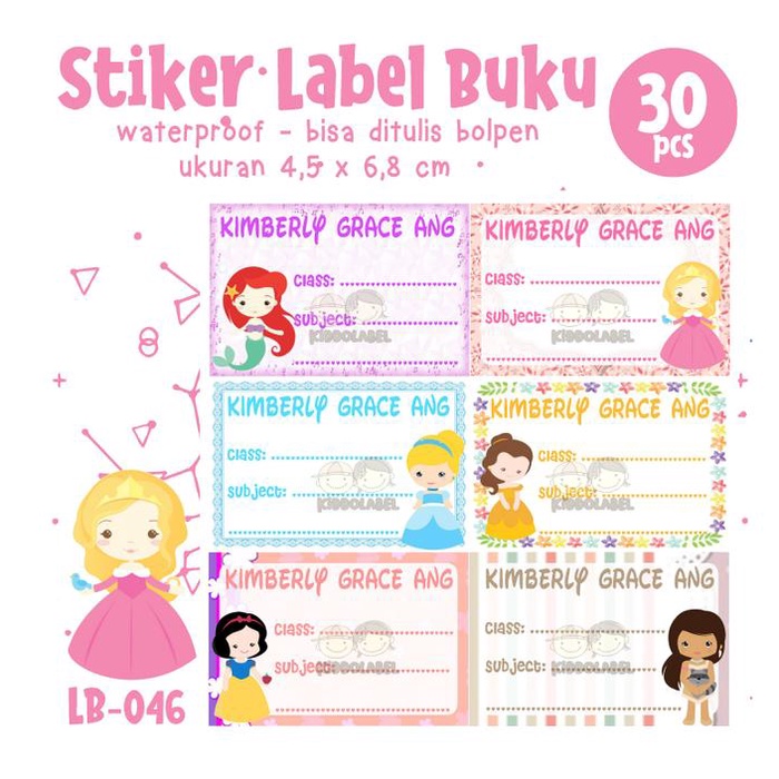 

Label Buku Anak 2 - Label Buku Anak Custom Untuk Stationery