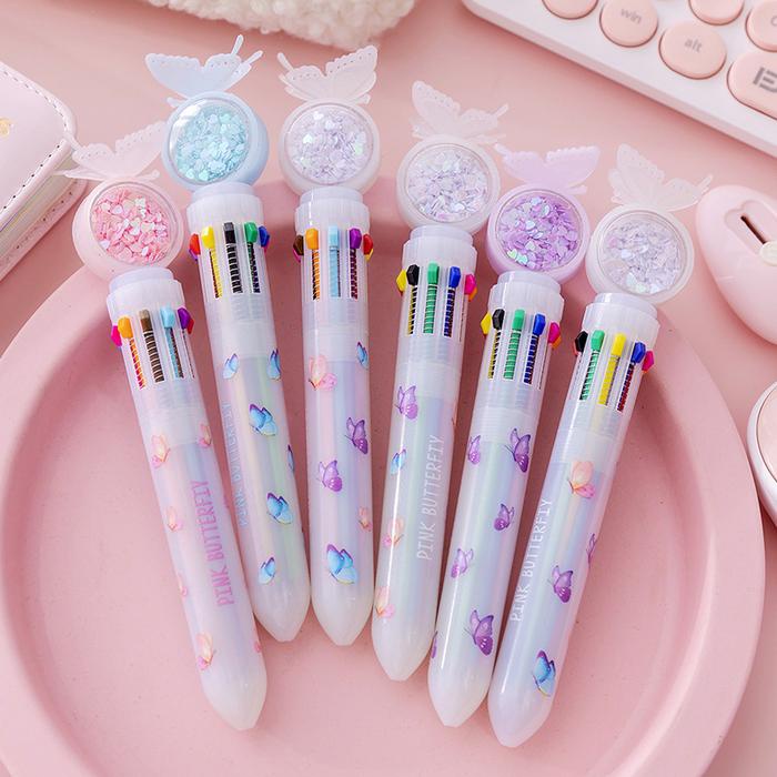 

Pulpen Gliter Kupu - Kupu 1 Set 10 Warna Pulpen Karakter Lucu -Jt0013