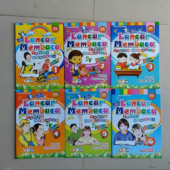 

Paket 6 Buku Lancar Membaca Tanpa Mengeja / Full Collour / Original