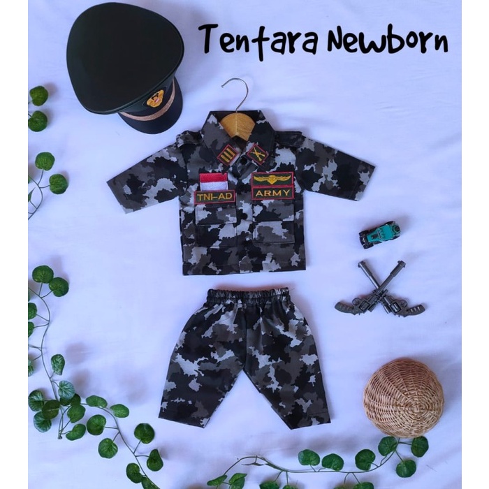 Sergam Tentara Newbor/Seragam TNI Bayi/Baju Tentara Bayi/Baju Tentara