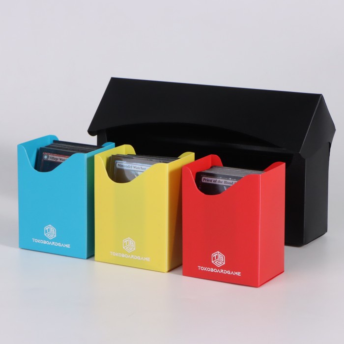 Ready Triple Deck Holder 240+ Board Game Deck Box - Card Game Organizer - Tcg - Mtg - Pokemon - Tbg