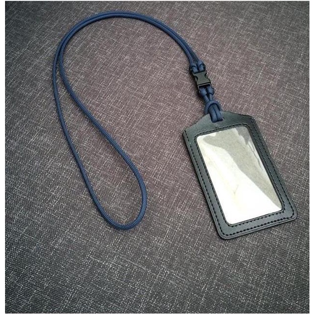 

pintar- Lanyard gantungan card holder kulit sintetis paracordistic
