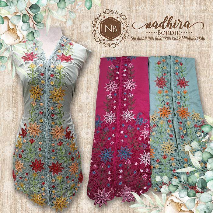 New Bahan Kebaya Bordir Bukittinggi Bordir Manual Bahan Katun Readyy