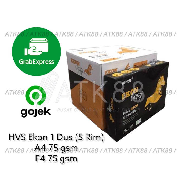 

pintar- HVS EKON A4 / F4 75 gr 1 DUS GOSEND