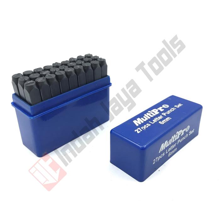 

pintar- MULTIPRO Letter Punch Set 27 Pcs - Alat Ketok Huruf Nomor Mesin 1-6 mm