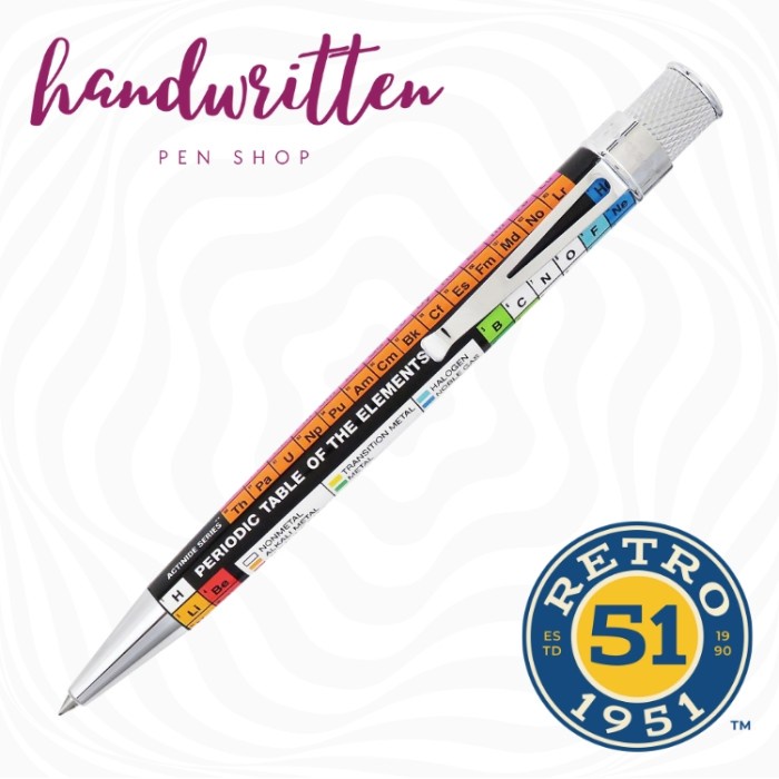 

RETRO 51 DMITRI PERIODIC TABLE TORNADO ROLLERBALL BALLPOINT PEN / PULPEN