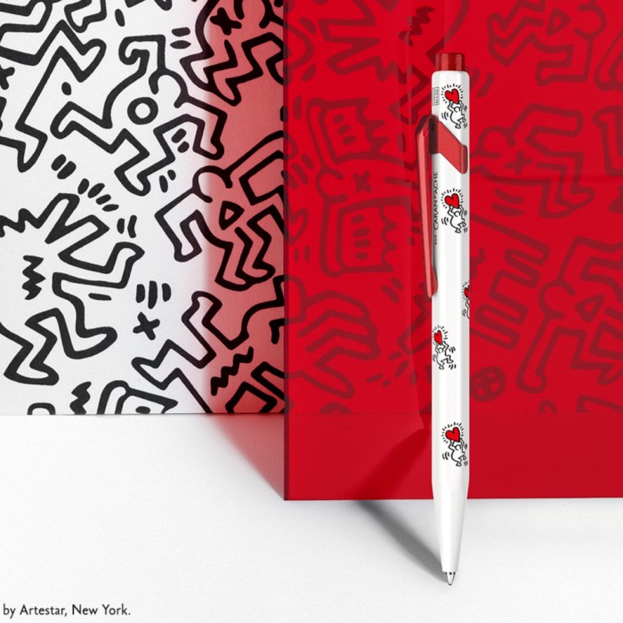 

KEITH HARING + CARAN DACHE 849 BALLPOINT PEN WHITE/ PULPEN