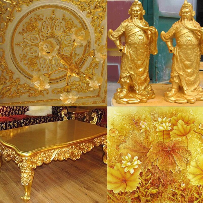 

pintar- LEM / GLUE kertas foil emas gold leaf foil sheet prada sepuhan sepuh