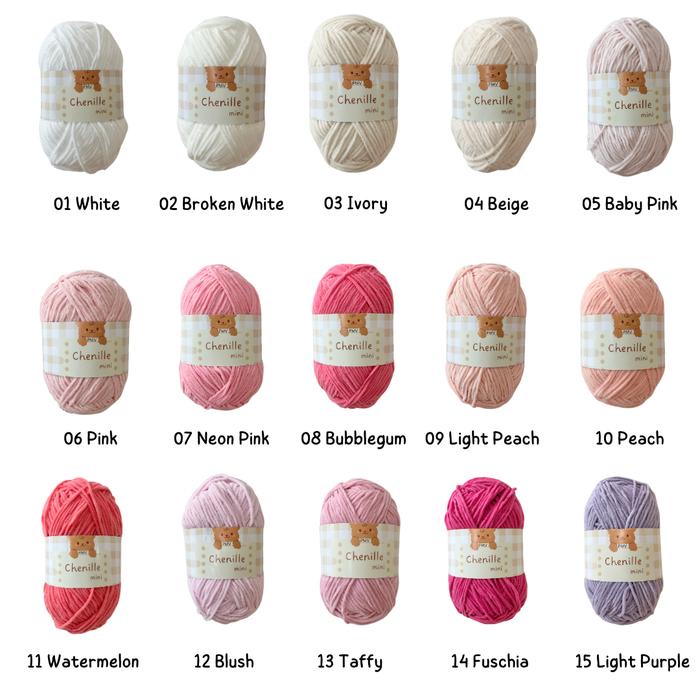 

Benang rajut chenille mini CH3