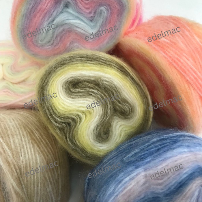 

50gr Benang Rajut Mohair Macaron Handicraft Knit Weaving Crochet Knitting Syal Topi Sweater