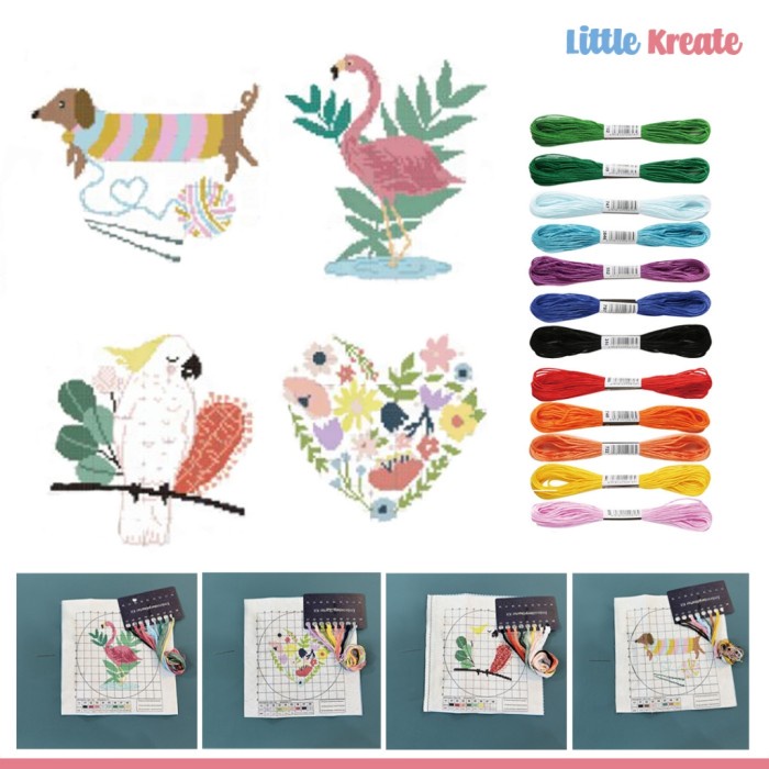 

CS#01 Paket DIY Craft Sulam Kristik / Cross Stitch Embroidery Kit