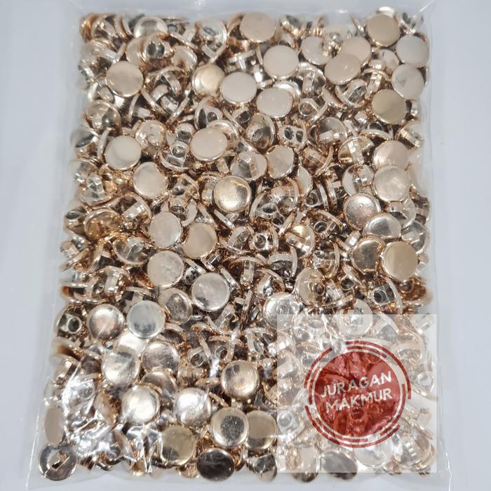 

Kancing Jamur Gepeng Emas Rosegold Ukuran 16L 18L 20L 24L 28L 34L - Kancing Jamur Gepeng Polos Emas