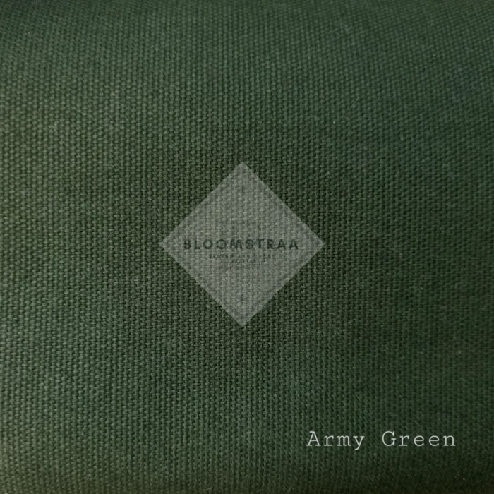 

pintar- Bahan Kanvas Polos Hijau Army Green Canvas Fabric Kain Kanvas Meteran