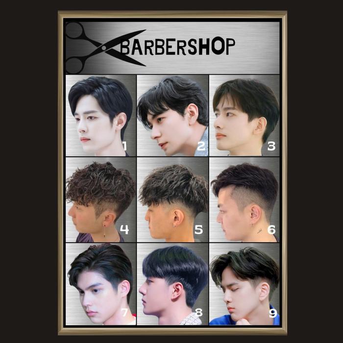 

pintar- Poster Barbershop 2023 design terbaru model terbaru poster model potong rambut poster
